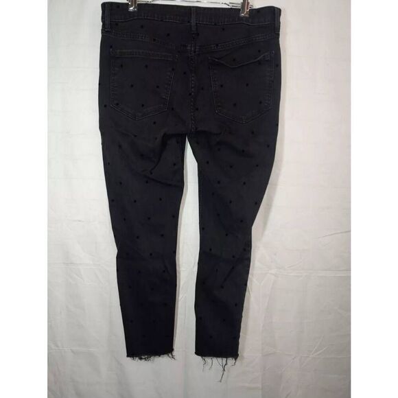 Old Navy Rockstar Super Skinny Ankle Women's Size 12P Black Distressed Jeans - Picture 6 of 6